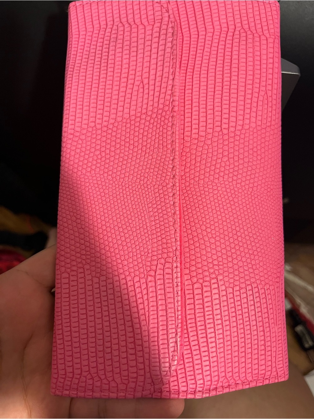 Bright Pink Textured makeup brush holder